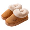 thumbnail image 2 of Zapatillas de algodón para mujer en invierno, bolsa de piel cálida antideslizante gruesa de terciopelo Eva de suela gruesa y zapatos de algodón para mujer en invierno, 2 of 5