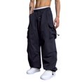 thumbnail image 1 of Pantalones cargo ZAFUL con bolsillo plano con paracaídas para hombre, color azul marino XL, 1 of 5