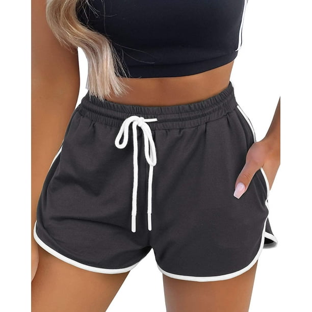 Womens Workout Shorts with Pockets Tie Dye Athletic Shorts Plain