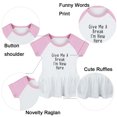 thumbnail image 2 of Give Me A Break I'm New Here Funny Dresses For Baby, Newborn Babies Skirts, Infant Princess Dress, 0-24M Kids Graphic Clothes (Pink Raglan Dresses, 0-6 Months), 2 of 5