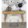 thumbnail image 3 of DecMode 48" x 30" Brown Wood 3 Drawers Console Table, 1-Piece, 3 of 12