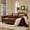 Brown, variant on Me'on 80'' Faux Leather Sofa with Storage Seats, Classic 3-Seater Couch with Nailhead Trim, Easy Assembly, Brown