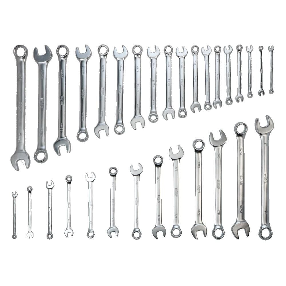 Wiha Tools 31 Piece Combination Wrench Tray Set - SAE and Metric
