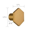 thumbnail image 3 of Design House 10-Pack Solid Hexagon Cabinet Knobs, Satin Gold, 3 of 15