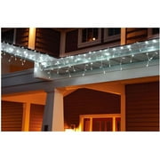 Holiday Time 180-Count LED Icicle Christmas Lights, Clear