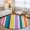 Green, Lavender, variant on Round Rugs 6Ft, Colorful Farmhouse Stripes Round Area Rug Washable Indoor Throw Carpet, Modern Abstract Art Striped Soft Non Slip Circle Rug for Office Cabinet Home Decor Aesthetic