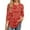 Red, variant on yunLCZ Women's Button Down Shirts 3/4 Length Sleeve Womens Tops Round Neck Casual Tunic Tops Basic Pleated Shirts Loose Fit 2025 Women's Button Down Shirts