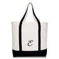 thumbnail image 2 of DALIX 22" Canvas Personalized Tote Bag Black - E, 2 of 8