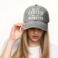 thumbnail image 2 of Baseball Cap, Cotton Adjustable, Embroidered Funny Quote, Gray, Outdoor Casual Sun Hat for Daily Wear, 2 of 6