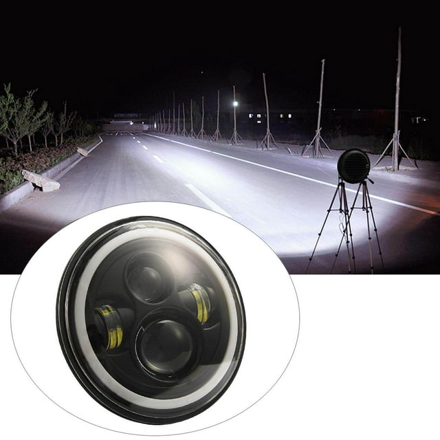 serony Phares Ronds 7 Pouces 200W Lumières de Signalisation Ambrées pour Jeep Wrangler