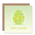thumbnail image 1 of Happy Easter Flower Egg Greetings Card Plus Envelope Blank inside, 1 of 3