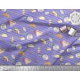 thumbnail image 2 of Soimoi Purple Cotton Duck Fabric Tacos & Stripe Decor Fabric Printed Yard 42 Inch Wide, 2 of 3