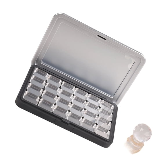 Delicate Black Magnetic Empty Makeup Palette With Glasses Portable And Sturdy Makeup Holder For Travels