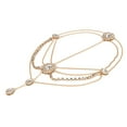 thumbnail image 4 of Unique Bargains 1 Pc Headpiece Faux Diamonds Tassels Head Chain Gold Tone, 4 of 5