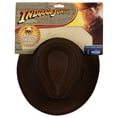 thumbnail image 1 of Adult INDIANA JONES Hat - One-Size-Fits-All Felt Fedora with Brown Band and Logo Ribbon, 1 of 2