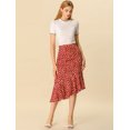 thumbnail image 3 of Unique Bargains Jupe Midi Trapèze à Volants à Imprimé Floral Léopard pour Femme, 3 of 6
