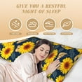 thumbnail image 3 of Naloa Sunflowers Super Soft 20x60 Body Pillow Case,Long Side Hidden Zipper（PILLOWS ARE NOT INCLUDED）, 3 of 6