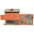 thumbnail image 2 of Omitree NEW 98" Wheel Solid Wood Chicken Coop Backyard Hen House 4-6 Chickens with Nesting Box, 2 of 9