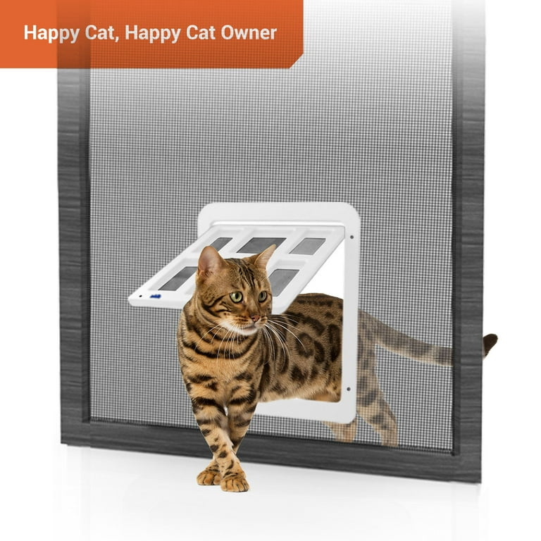 NAMSAN Pet Screen Door Lockable Cat Screen Door with Magnetic