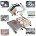 thumbnail image 5 of LoLado Front Opening 20in Carry-on Luggage with Expandable Travel Bag Set, ABS Hard Shell Two-piece Travel Suitcase Set with USB Port, Cup Holder, Light Green, 5 of 8