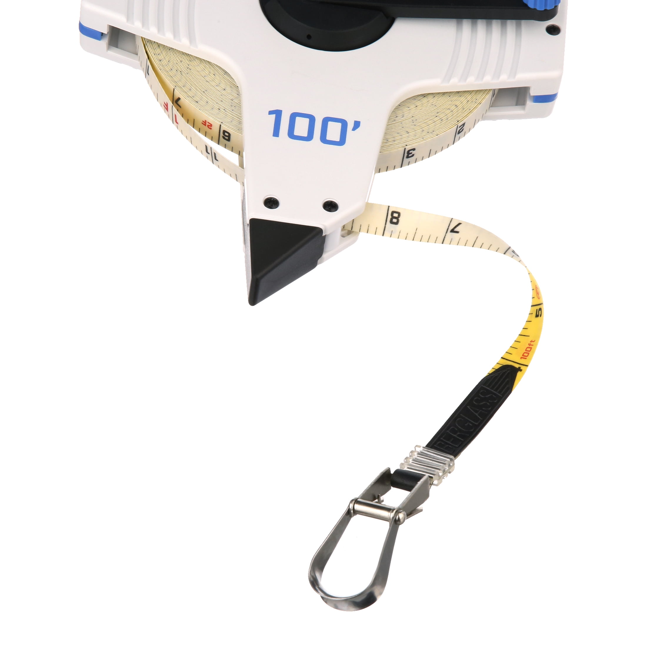 Master Force 100ft Open Reel Fiber Glass Measuring Tape w/Handle & Ground  Spike