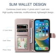 thumbnail image 3 of ETFAST Wallet Phone Case pour iPhone 16 Pro Max 16Pro 16 Plus Étui de Téléphone en Cuir avec Porte-Cartes, 3 of 9