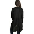 thumbnail image 4 of Women Ruffle Open Front Solid Color Long Sleeve Cardigan Top, 4 of 7