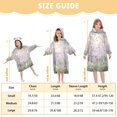 thumbnail image 4 of FORMRS Wearable Blanket Hoodie with Sleeves for Kids Cozy Flannel Sweatshirt, Purple Deer, 4 of 7