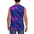 thumbnail image 4 of Goofa Neon Gradient Blue Printed Men's Sleeveless T-Shirt - Athletic Gym Workout Tank Top for Men - Moisture-Wicking, UPF 30+ Quick-Dry Muscle Tee-3X-Large, 4 of 8