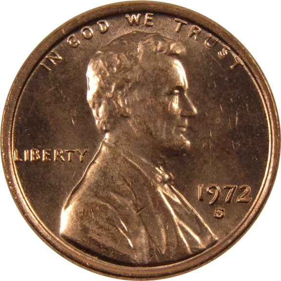 1972 S Lincoln Memorial Cent BU Uncirculated Penny 1c Coin