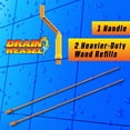 thumbnail image 3 of FlexiSnake Drain Weasel Pro Snake Hair Clog Remover, Starter Kit 2 Pack, 3 of 7