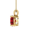 thumbnail image 3 of 3 ct Brilliant Round Cut Solitaire Ruby 14k Yellow Solid Gold Everyday Affordable Designer Necklace Pendant with 16" Chain, 3 of 6