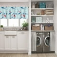 thumbnail image 5 of LALILO Kitchen Curtain Valance Blue With Navy Graphic Marine Rod Pocket Window Curtain 52"x 18" Set of 2, 5 of 5