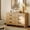Oak, variant on WAMPAT Farmhouse Dresser for Bedroom, 53 Inch Farmhouse Wood Storage Cabinet with 6 Drawers, Rustic Chest of Drawers for Living Room & Hallway