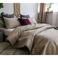 thumbnail image 6 of KASENTEX Coverlet Quilt Set-Pre Washed-Luxury Microfiber Soft Warm Bedding-Solid Colors Bedspread-Contemporary Floral Design, QUEEN + 2 Standard Shams, CAMEL, 6 of 8