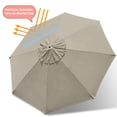 thumbnail image 4 of EliteShade Beige Replacement Canopy for Round 9FT Patio Umbrellas with 8 Ribs (Canopy Only), 4 of 5