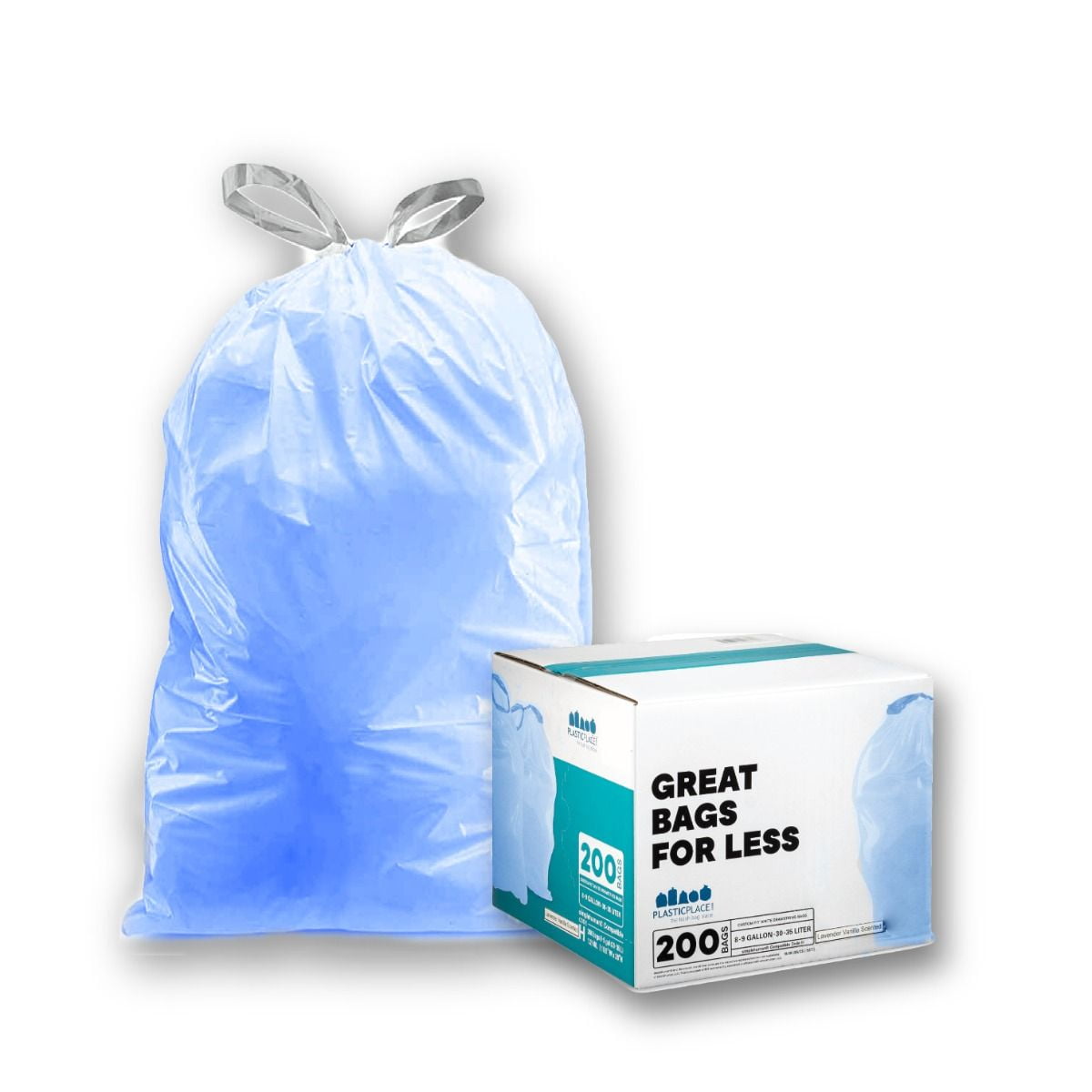  Plasticplace Trash Bags â”‚simplehuman (x) Code J Compatible  ”‚White Drawstring Garbage Liners 10-10.5 Gallon / 38-40 Liter â”‚ 21 x  28, 50 Count (Pack of 1) : Health & Household