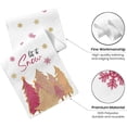 thumbnail image 6 of Christmas Let It Snow Snowflake Table Runner Pink Christmas Tree Table Runner Seasonal Winter Xmas Kitchen Decor for Indoor Outdoor Dining Living Room Wedding Kitchen Party 13 x 108 Inch, 6 of 7