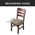 thumbnail image 3 of Waterproof Jacquard Dining Chair Seat Cover Set of 2 Taupe, 3 of 5