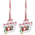 thumbnail image 2 of Adorno colgante de Navidad con nombre personalizado de miembros de la familia, 2 uds., colgante para árbol de Navidad, 7 cabezas, 2 of 5