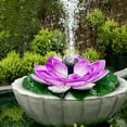 thumbnail image 3 of Naxoaeo Solar Fountain Pump with Lotus Leaf, Solar Powered Fountain, Free Standing Floating Solar Bird Bath Fountain Bird Feeder Gardening Supplies for Pond, Pool, Outdoor, 3 of 5