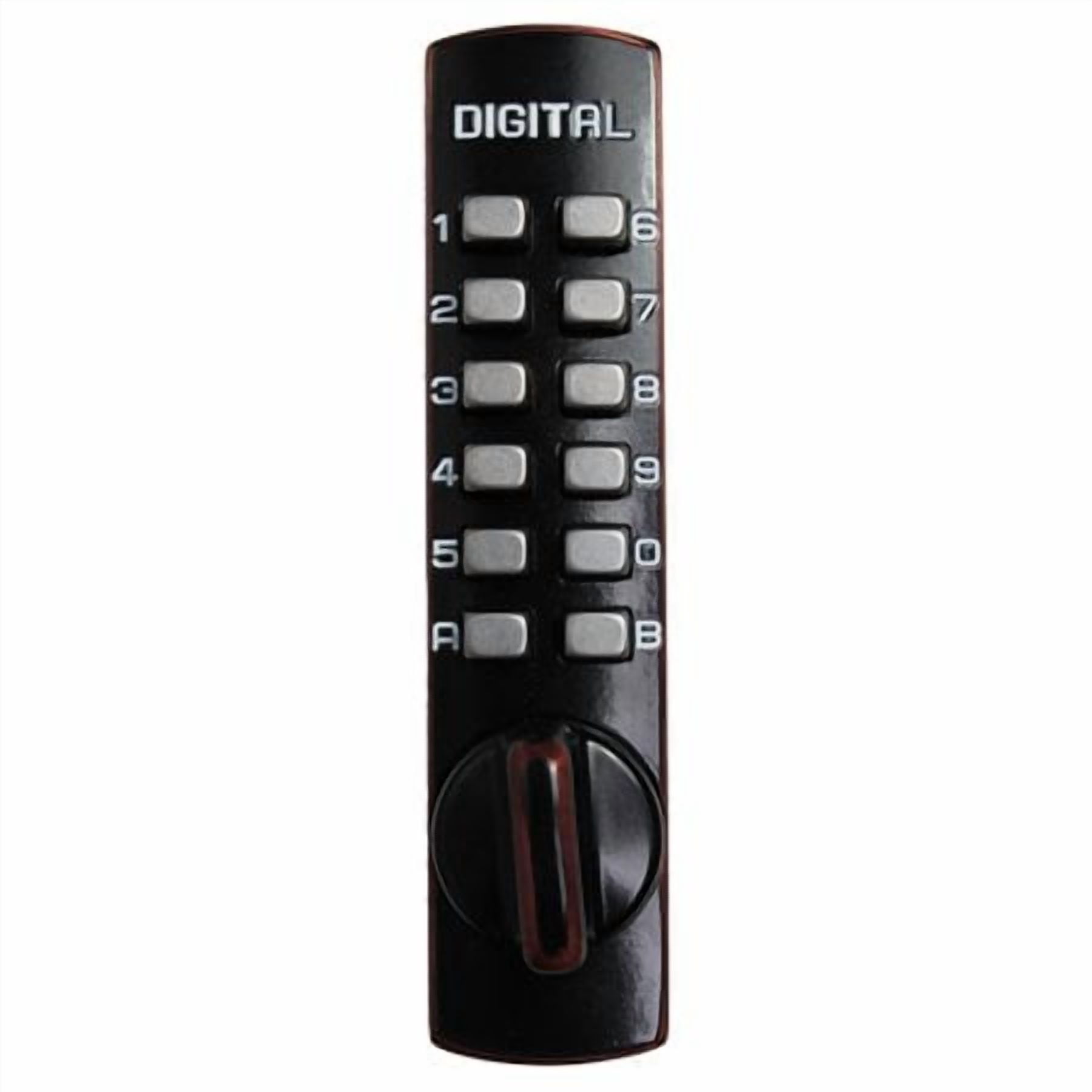 LockeyUSA C-120-JB Keyless Low-Profile Surface Mount Deadbolt for Childproofing, Jet Black