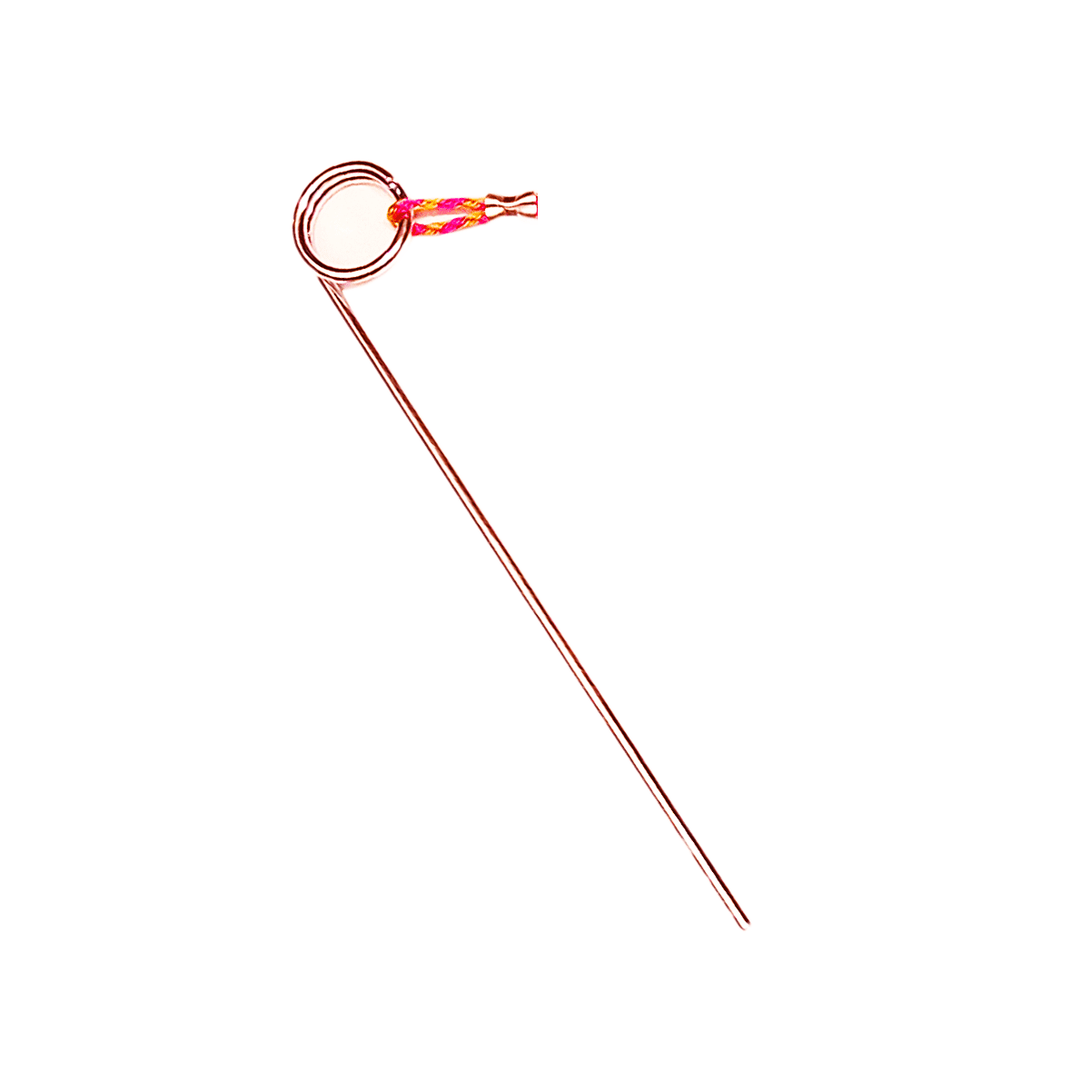 Gator Jawn Heavy Duty with 10 ft. Nylon Rope Tent Stakes- 4 Pack, Zinc Plated (Neon Orange)