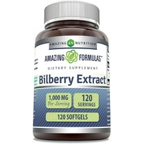 Amazing Formulas Bilberry Extract Supplement 1000 Mg 120 Softgels | Rich in Vitamins | Pure Extract of Bilberries