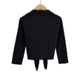thumbnail image 4 of XIAOCHA Womens Cropped Blouse Three Quarter Sleeve Button Up Chest Pocket Top Lightweight Comfy Casual Tees, 4 of 7