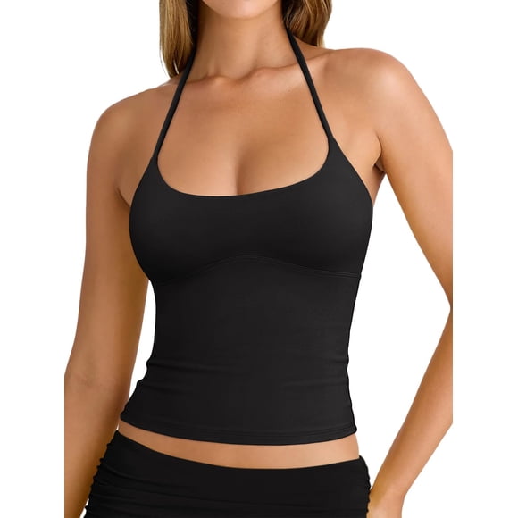 Top halter sin espalda y sin mangas para mujer REORIA, talla M