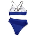 thumbnail image 6 of Tfken Summer Girls Cute Swimsuit Set Outfits Beach Swim 2 Piece Bikini Vest With Swimming Trunks Set Swimwear Quick-Dry Children Soft Bathing Suits Size 9-10 Years Blue, 6 of 6