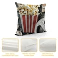 thumbnail image 4 of Qinduosi Vintage Cinema Outdoor Throw Pillow Covers, Movie Theater Theme Cushion Case for Home Living Room Decor, Reversible Popcorn Filmstrip Decorative Throw Cushion Case White, 4 of 5