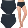 thumbnail image 7 of ToBeInStyle Women's 6 Pack High Waisted Seamless Basic Laser Cut Panties - Black - 4X-Large, 7 of 7
