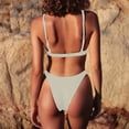 thumbnail image 5 of Sngxgn Women High Waisted Bikini Set Swimsuit Scoop Neck Cheeky Bathing Suit(B,M), 5 of 6